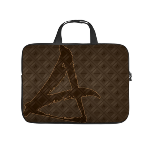 A Grid Neoprene Laptop Bag-Brown