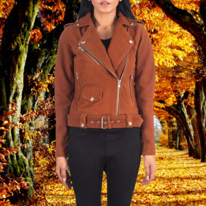 Lady Rubble Suede Biker Jacket