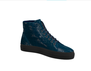 Alara HighTop Alligator Sneakers - Blue